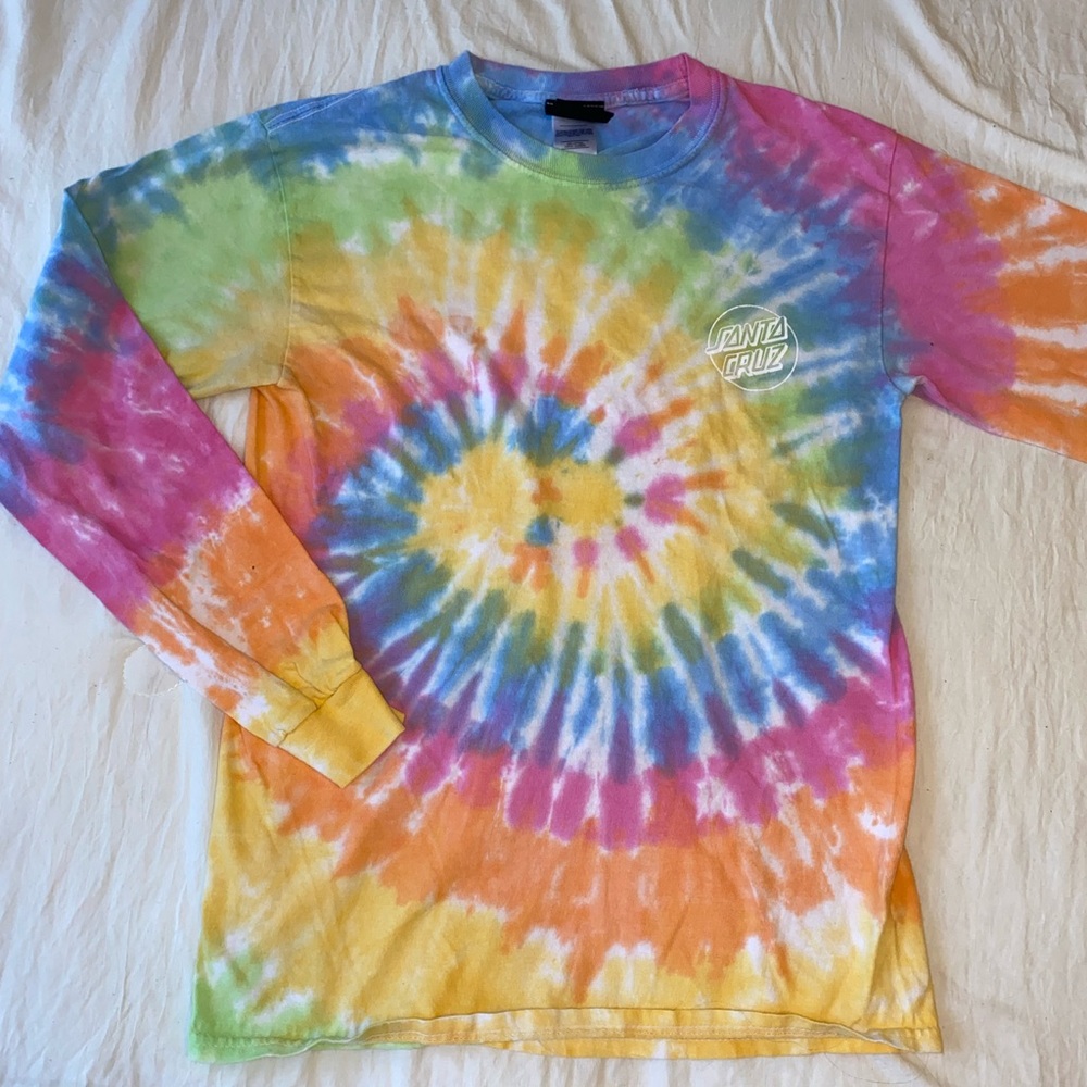 Santa Cruz long sleeve tie-dye tee